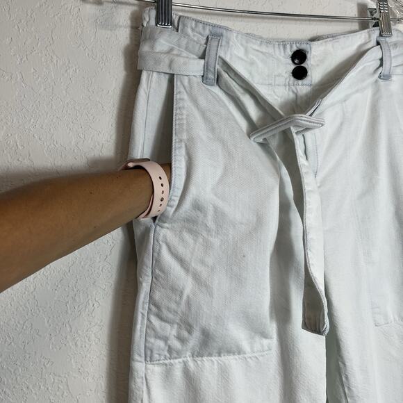 Proenza Schouler White Label Light Blue Jeans belted zip & button closure Size 2 - Picture 4 of 11